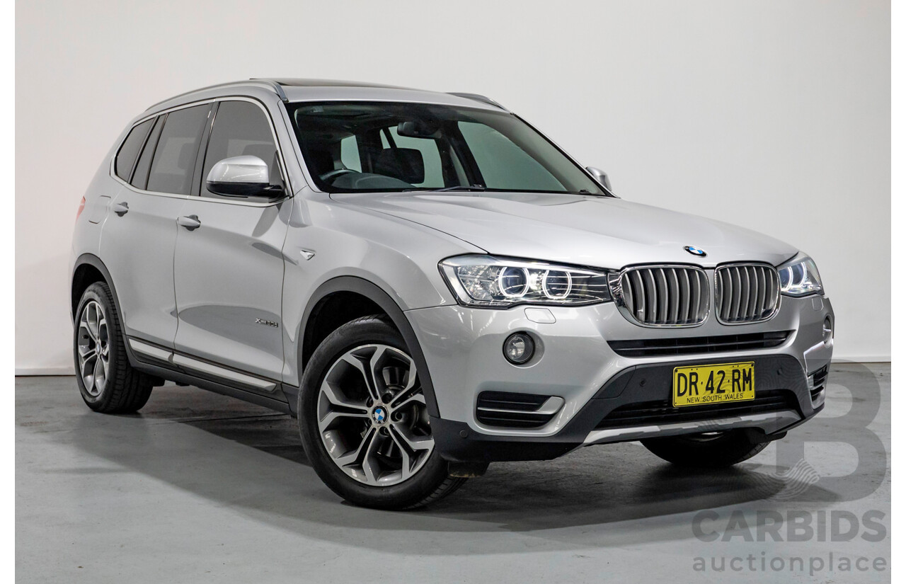 7/2015 BMW X3 xDrive20d (AWD) F25 MY15 4d Wagon Glacier Silver Metallic Turbo Diesel 2.0L