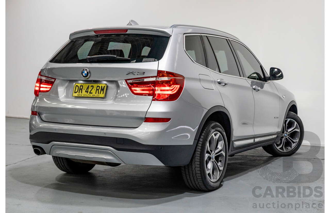 7/2015 BMW X3 xDrive20d (AWD) F25 MY15 4d Wagon Glacier Silver Metallic Turbo Diesel 2.0L