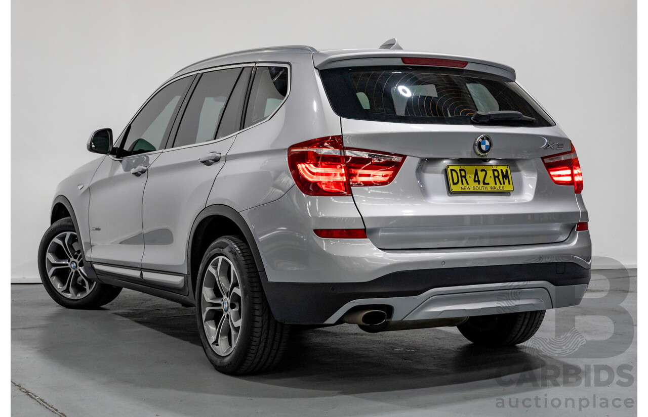 7/2015 BMW X3 xDrive20d (AWD) F25 MY15 4d Wagon Glacier Silver Metallic Turbo Diesel 2.0L