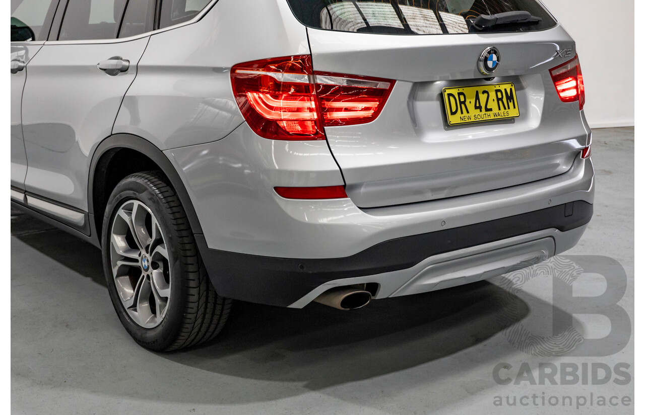 7/2015 BMW X3 xDrive20d (AWD) F25 MY15 4d Wagon Glacier Silver Metallic Turbo Diesel 2.0L