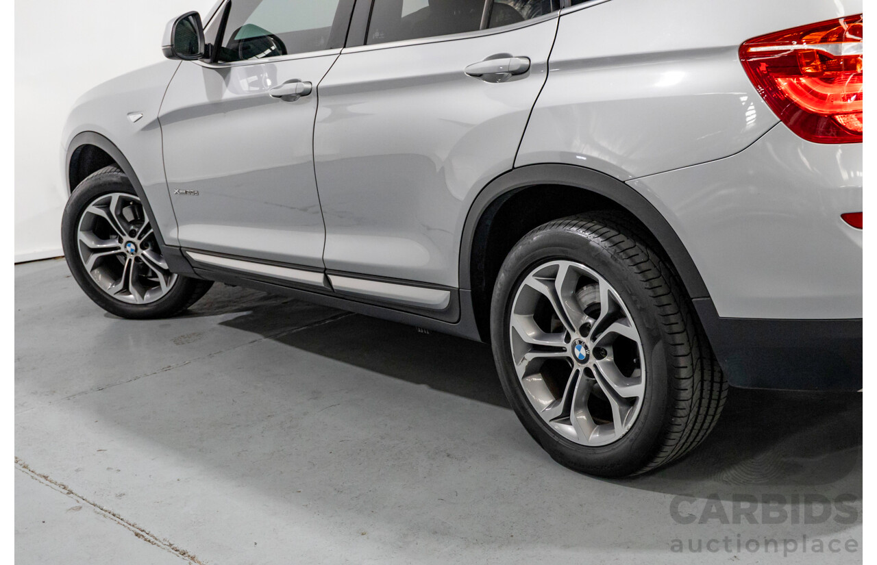 7/2015 BMW X3 xDrive20d (AWD) F25 MY15 4d Wagon Glacier Silver Metallic Turbo Diesel 2.0L