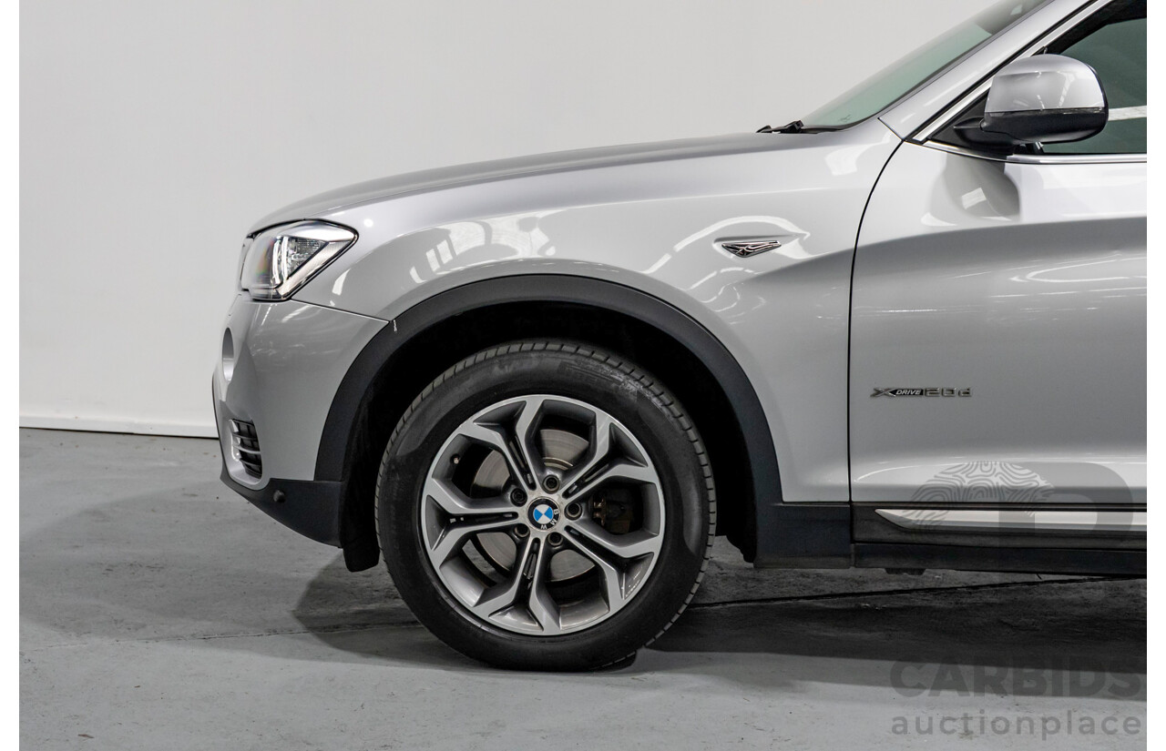 7/2015 BMW X3 xDrive20d (AWD) F25 MY15 4d Wagon Glacier Silver Metallic Turbo Diesel 2.0L