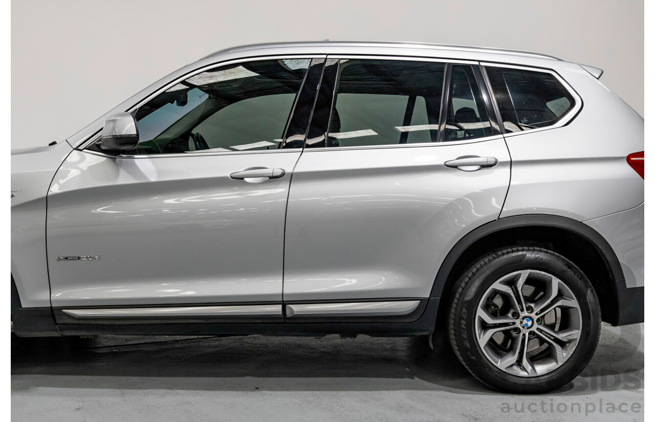 7/2015 BMW X3 xDrive20d (AWD) F25 MY15 4d Wagon Glacier Silver Metallic Turbo Diesel 2.0L