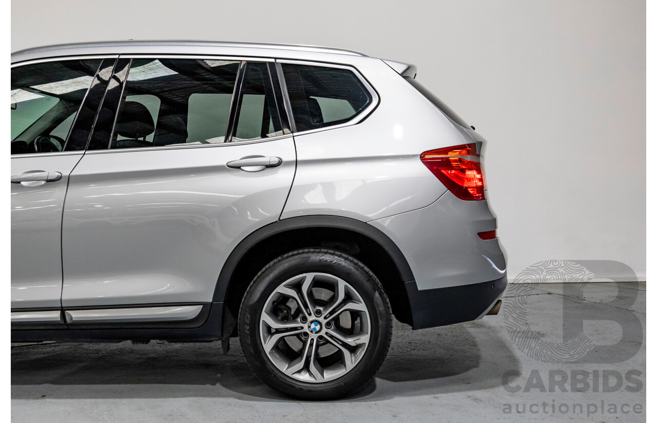 7/2015 BMW X3 xDrive20d (AWD) F25 MY15 4d Wagon Glacier Silver Metallic Turbo Diesel 2.0L