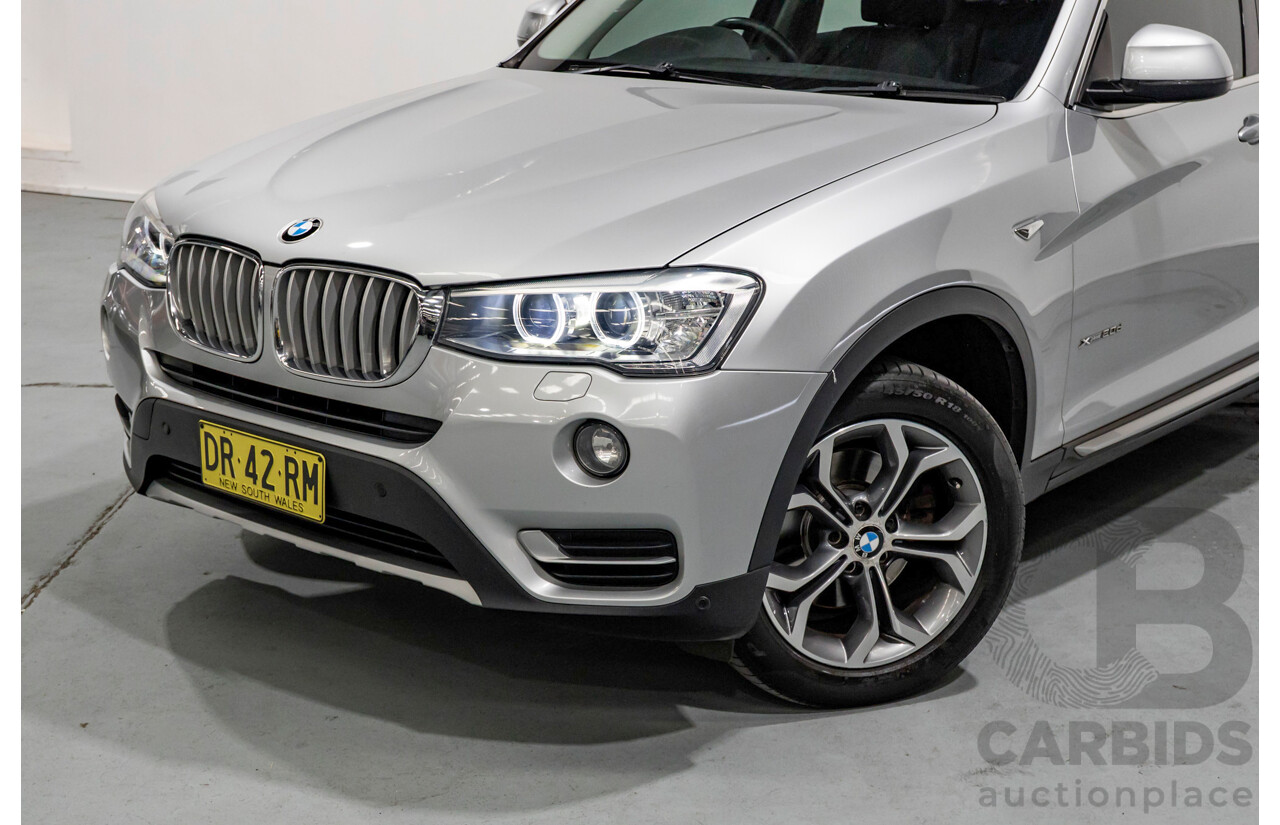 7/2015 BMW X3 xDrive20d (AWD) F25 MY15 4d Wagon Glacier Silver Metallic Turbo Diesel 2.0L