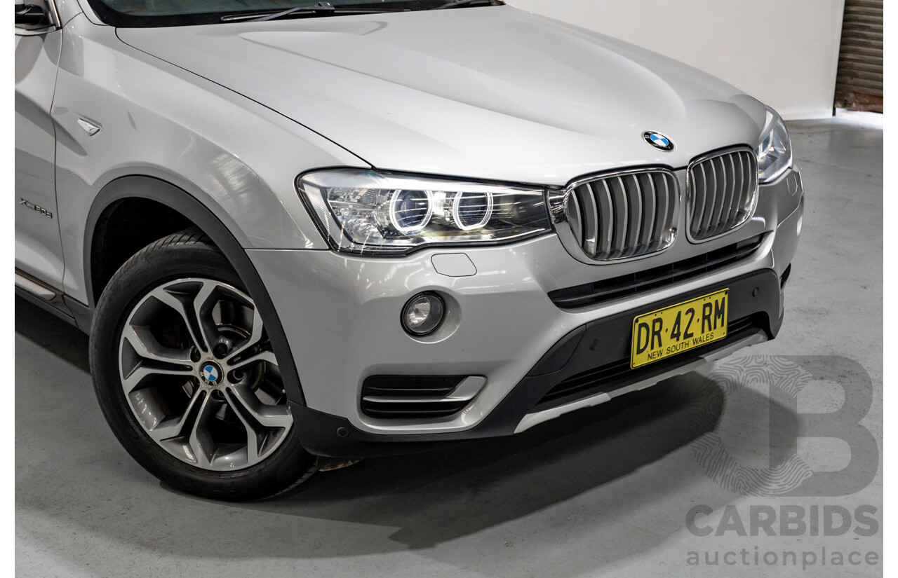 7/2015 BMW X3 xDrive20d (AWD) F25 MY15 4d Wagon Glacier Silver Metallic Turbo Diesel 2.0L