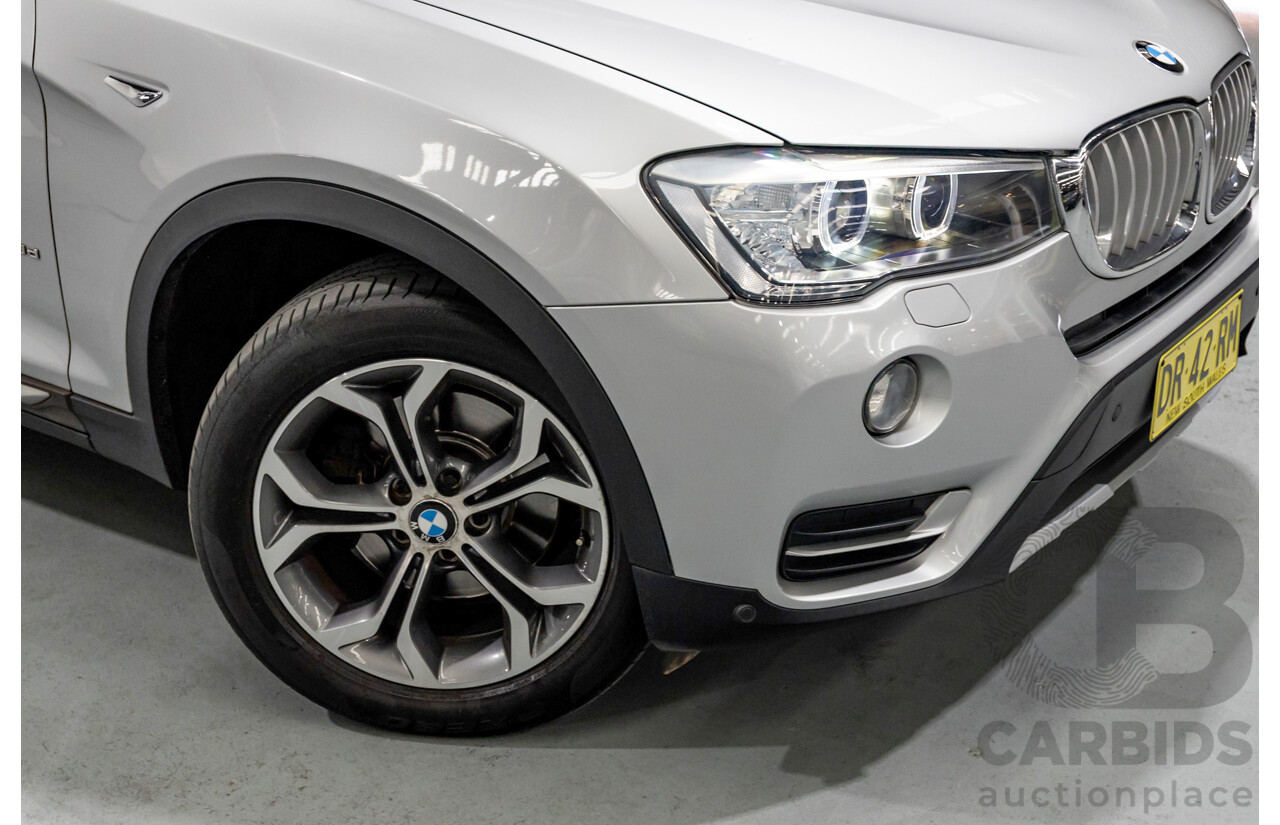 7/2015 BMW X3 xDrive20d (AWD) F25 MY15 4d Wagon Glacier Silver Metallic Turbo Diesel 2.0L