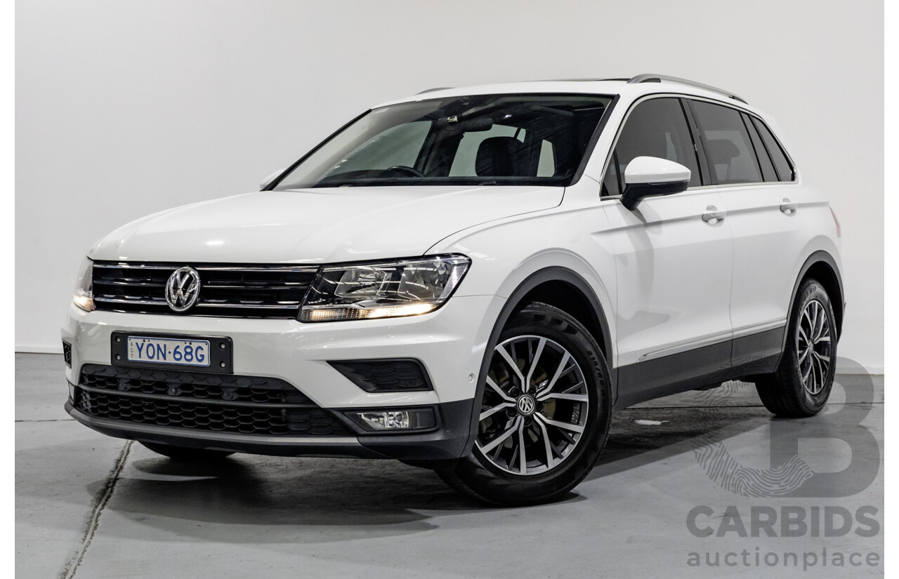 6/2018 Volkswagen Tiguan 110 TSI Comfortline 5NA MY18 4d Wagon Pure White Turbo 1.4L