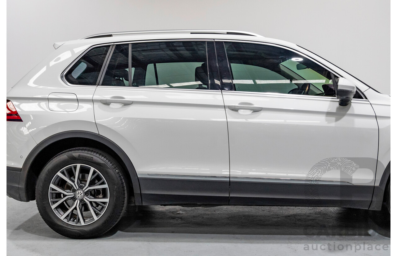 6/2018 Volkswagen Tiguan 110 TSI Comfortline 5NA MY18 4d Wagon Pure White Turbo 1.4L