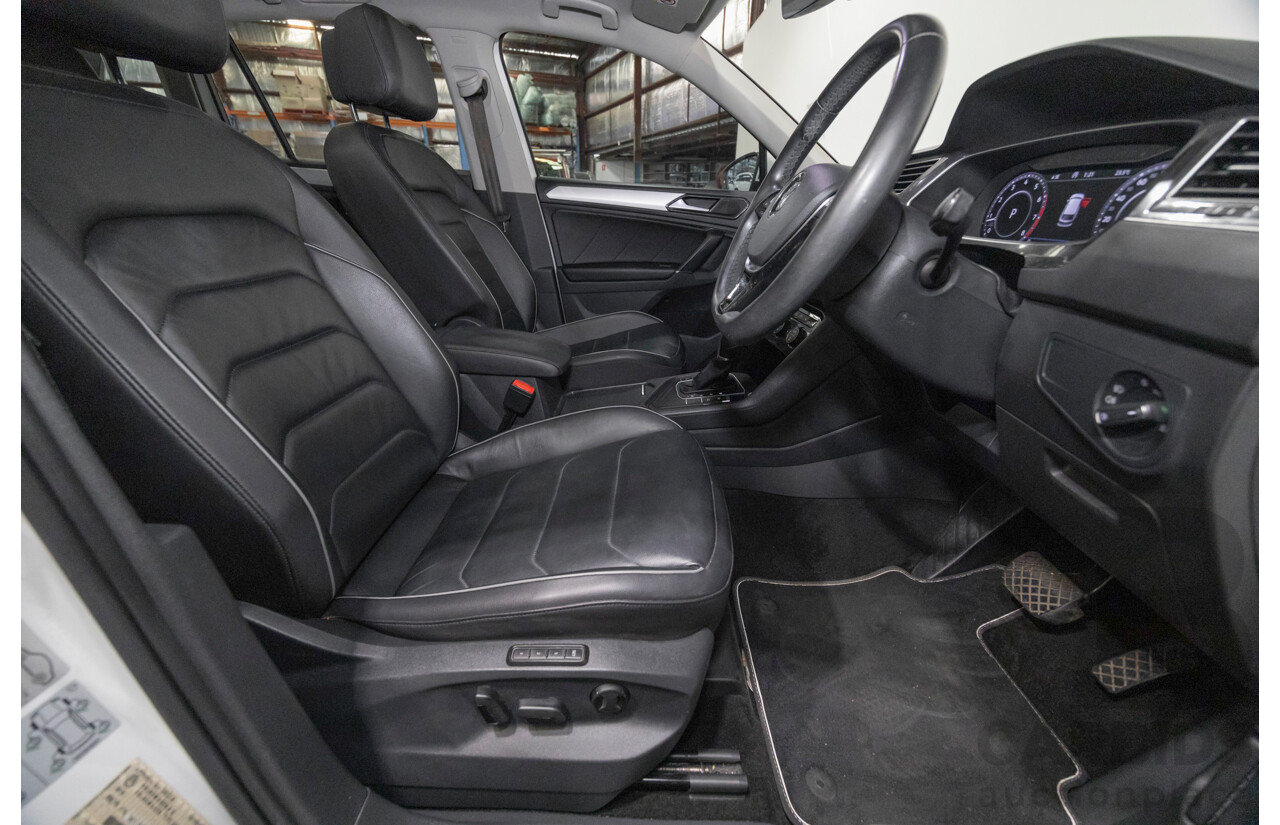 6/2018 Volkswagen Tiguan 110 TSI Comfortline 5NA MY18 4d Wagon Pure White Turbo 1.4L