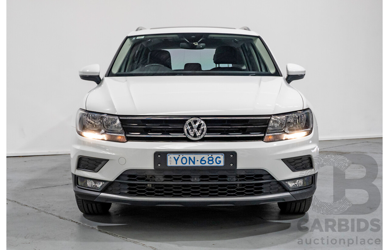 6/2018 Volkswagen Tiguan 110 TSI Comfortline 5NA MY18 4d Wagon Pure White Turbo 1.4L
