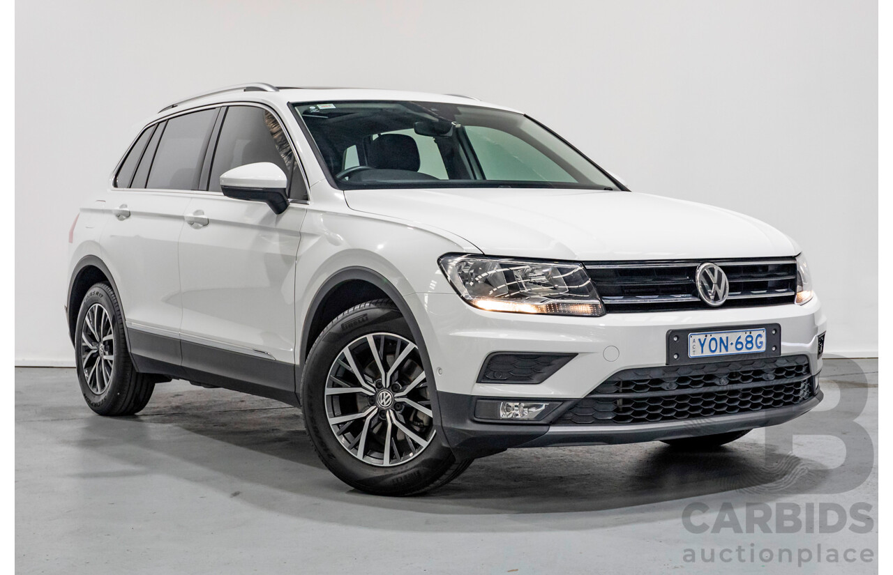 6/2018 Volkswagen Tiguan 110 TSI Comfortline 5NA MY18 4d Wagon Pure White Turbo 1.4L
