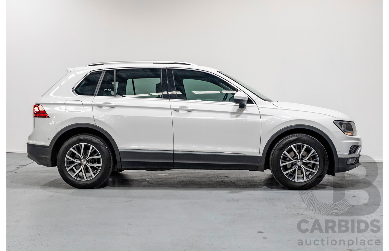 6/2018 Volkswagen Tiguan 110 TSI Comfortline 5NA MY18 4d Wagon Pure White Turbo 1.4L