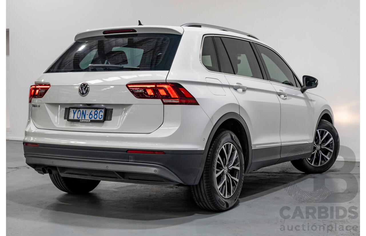 6/2018 Volkswagen Tiguan 110 TSI Comfortline 5NA MY18 4d Wagon Pure White Turbo 1.4L