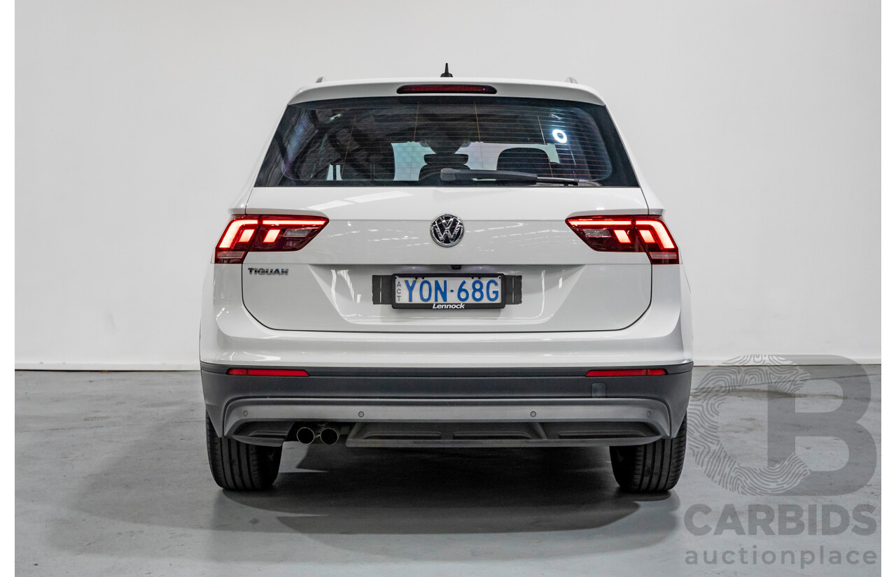 6/2018 Volkswagen Tiguan 110 TSI Comfortline 5NA MY18 4d Wagon Pure White Turbo 1.4L