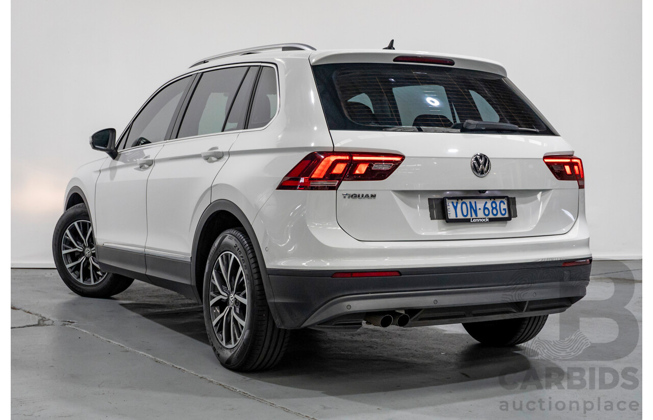 6/2018 Volkswagen Tiguan 110 TSI Comfortline 5NA MY18 4d Wagon Pure White Turbo 1.4L