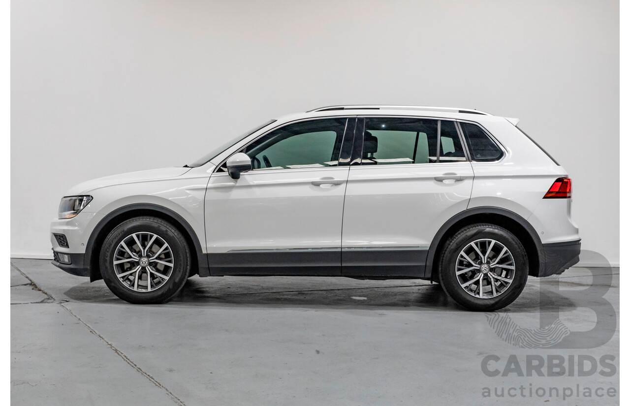 6/2018 Volkswagen Tiguan 110 TSI Comfortline 5NA MY18 4d Wagon Pure White Turbo 1.4L