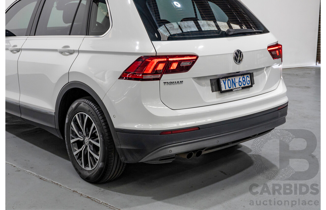 6/2018 Volkswagen Tiguan 110 TSI Comfortline 5NA MY18 4d Wagon Pure White Turbo 1.4L