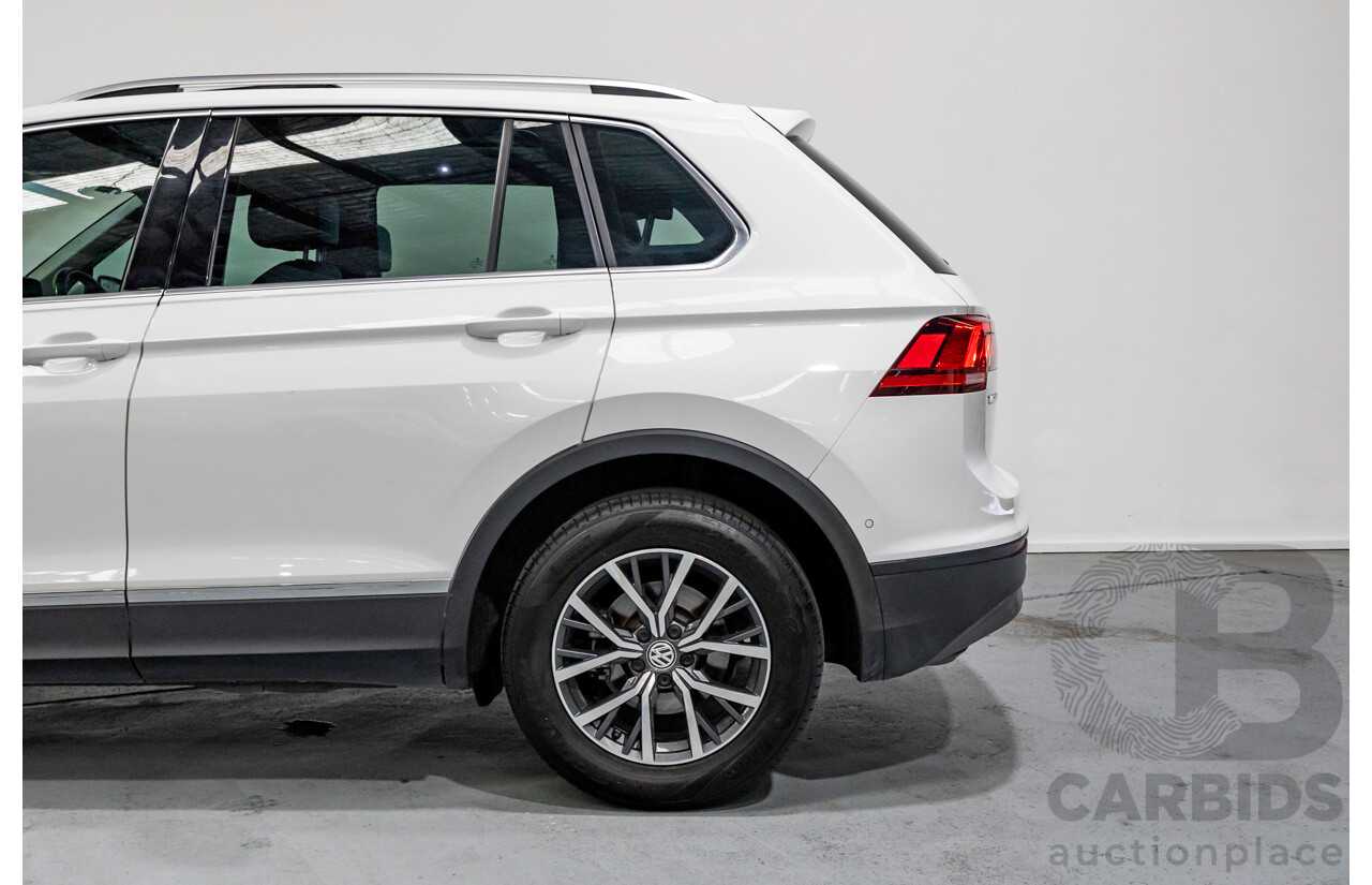 6/2018 Volkswagen Tiguan 110 TSI Comfortline 5NA MY18 4d Wagon Pure White Turbo 1.4L