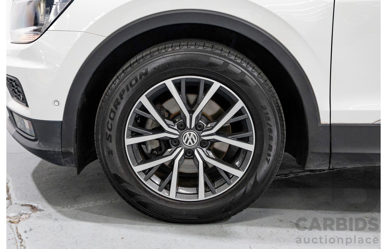 6/2018 Volkswagen Tiguan 110 TSI Comfortline 5NA MY18 4d Wagon Pure White Turbo 1.4L