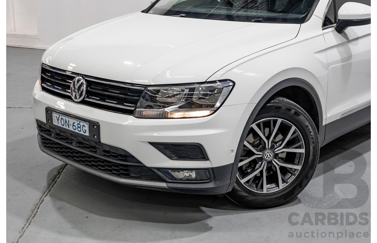 6/2018 Volkswagen Tiguan 110 TSI Comfortline 5NA MY18 4d Wagon Pure White Turbo 1.4L