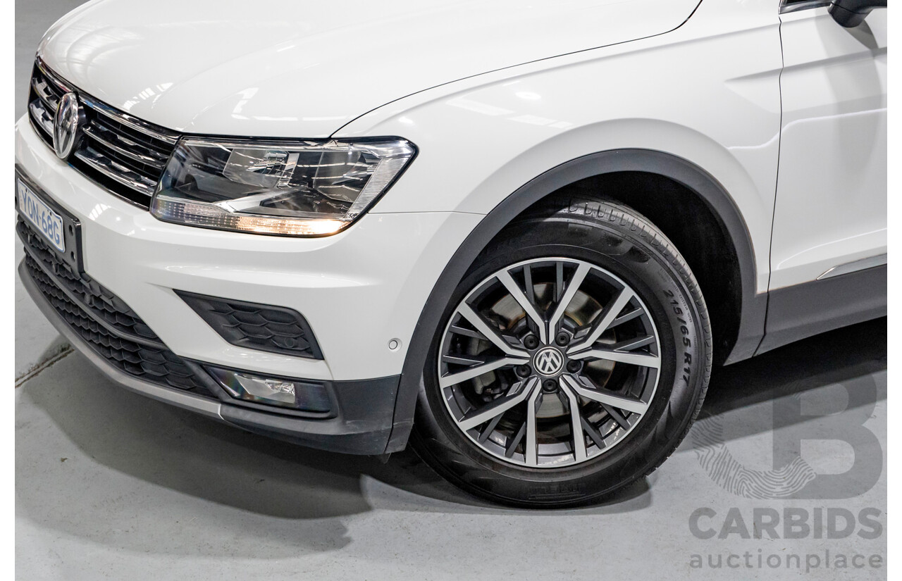 6/2018 Volkswagen Tiguan 110 TSI Comfortline 5NA MY18 4d Wagon Pure White Turbo 1.4L