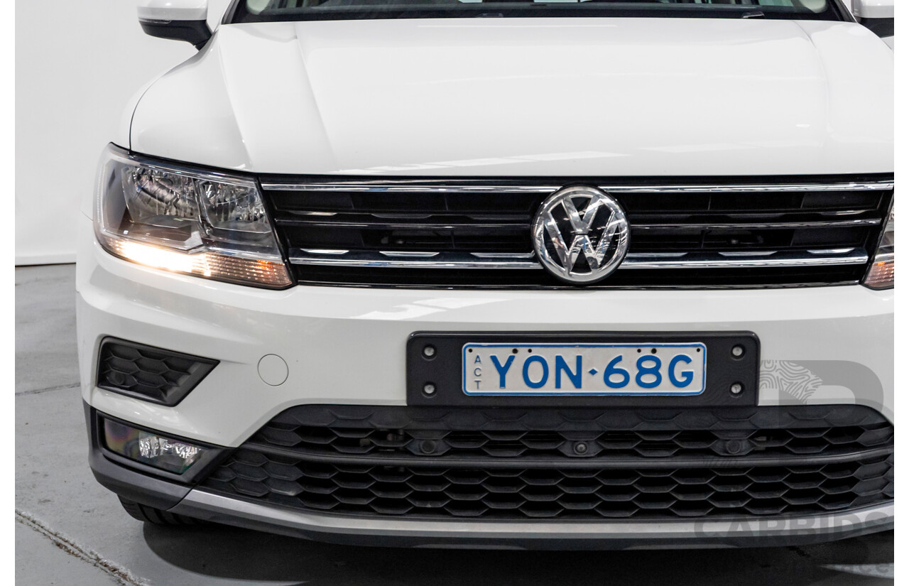 6/2018 Volkswagen Tiguan 110 TSI Comfortline 5NA MY18 4d Wagon Pure White Turbo 1.4L