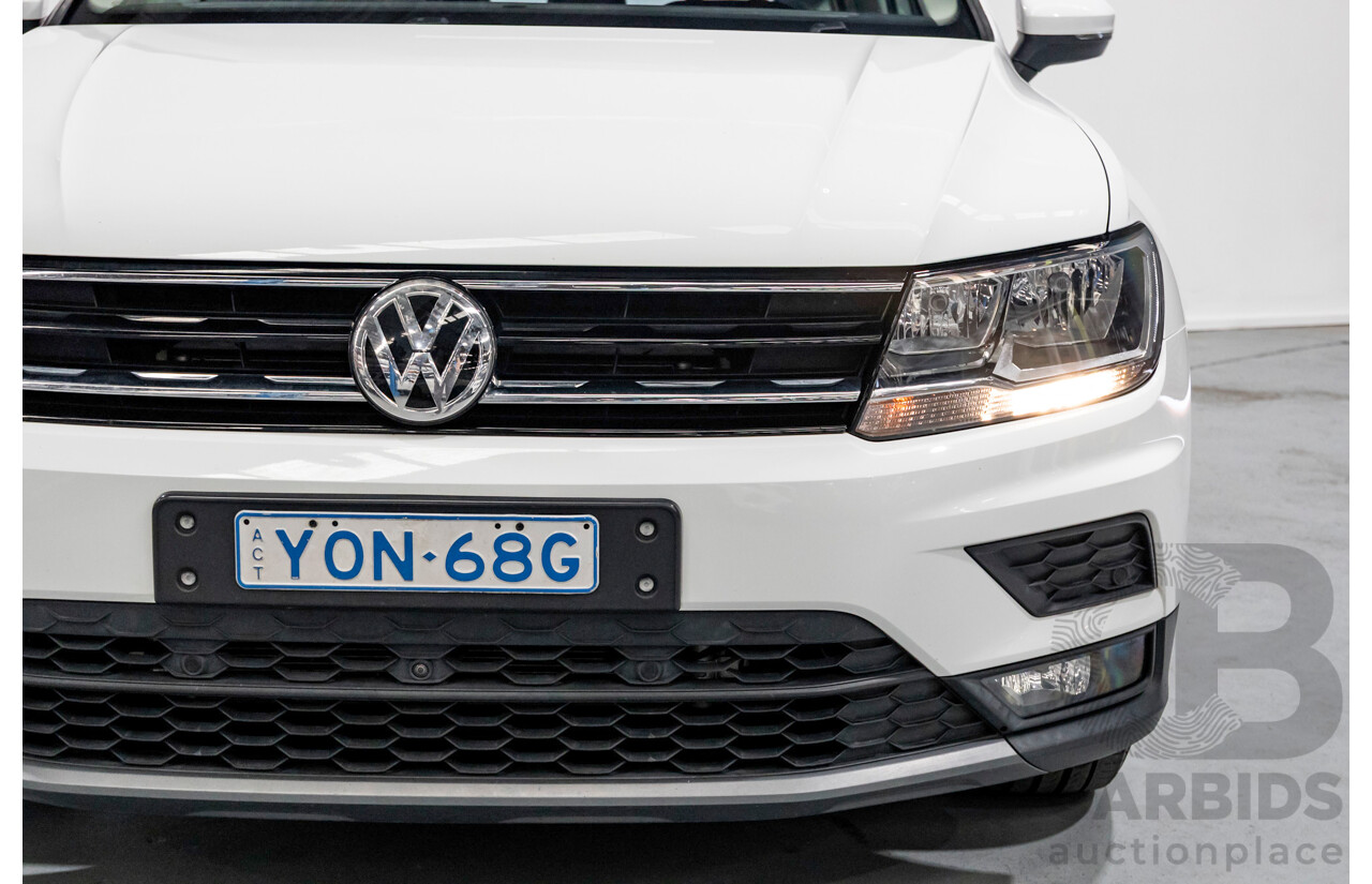 6/2018 Volkswagen Tiguan 110 TSI Comfortline 5NA MY18 4d Wagon Pure White Turbo 1.4L