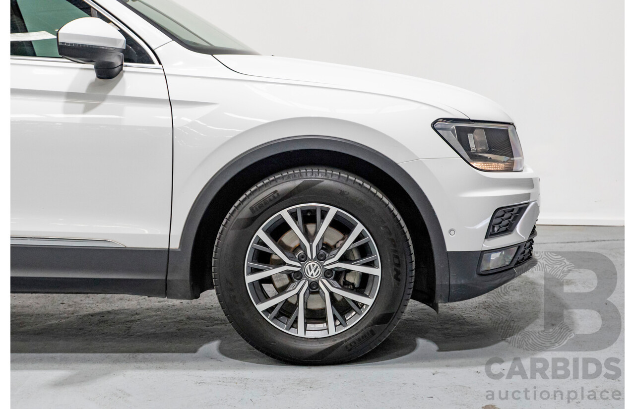 6/2018 Volkswagen Tiguan 110 TSI Comfortline 5NA MY18 4d Wagon Pure White Turbo 1.4L