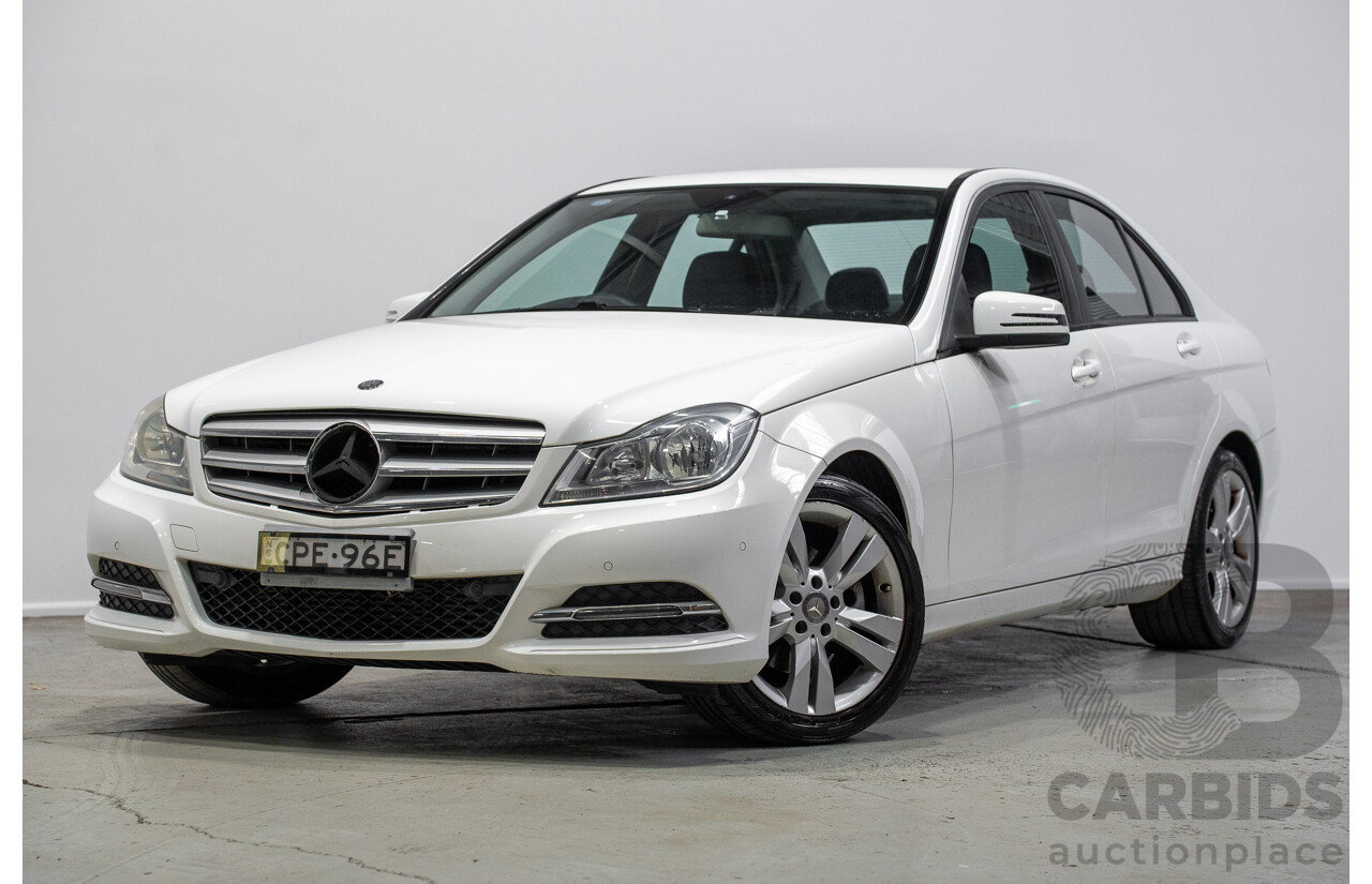 07/2013 Mercedes-Benz C200 BE W204 MY13 4d Sedan White 1.8L