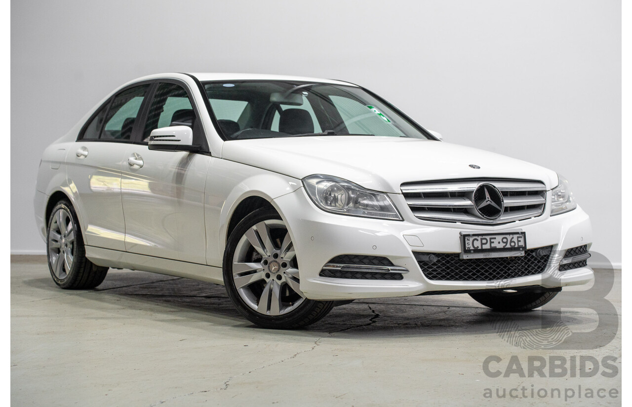 07/2013 Mercedes-Benz C200 BE W204 MY13 4d Sedan White 1.8L
