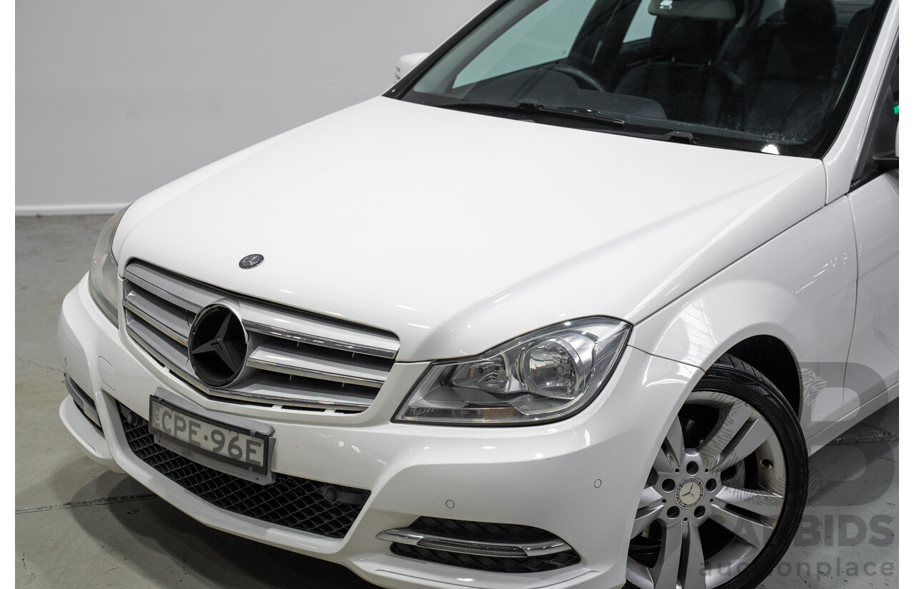 07/2013 Mercedes-Benz C200 BE W204 MY13 4d Sedan White 1.8L