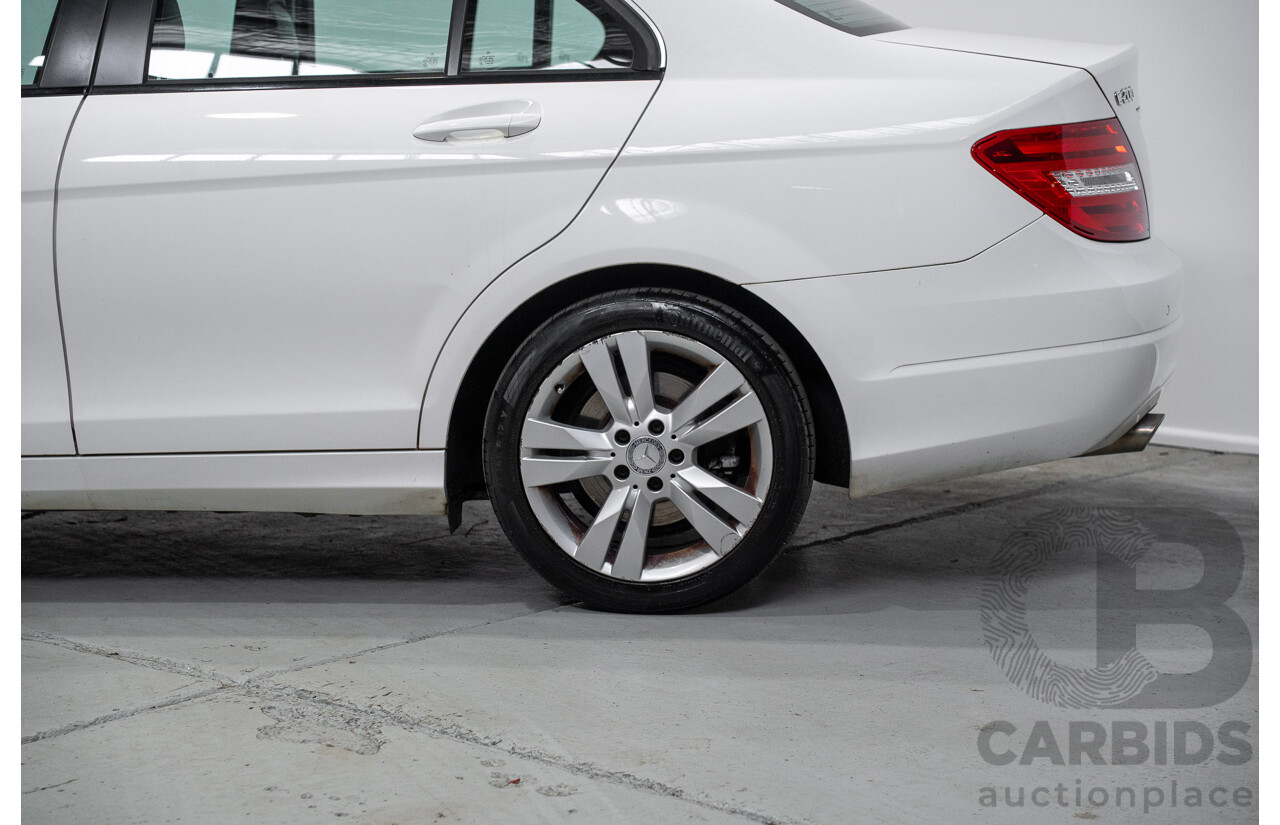07/2013 Mercedes-Benz C200 BE W204 MY13 4d Sedan White 1.8L