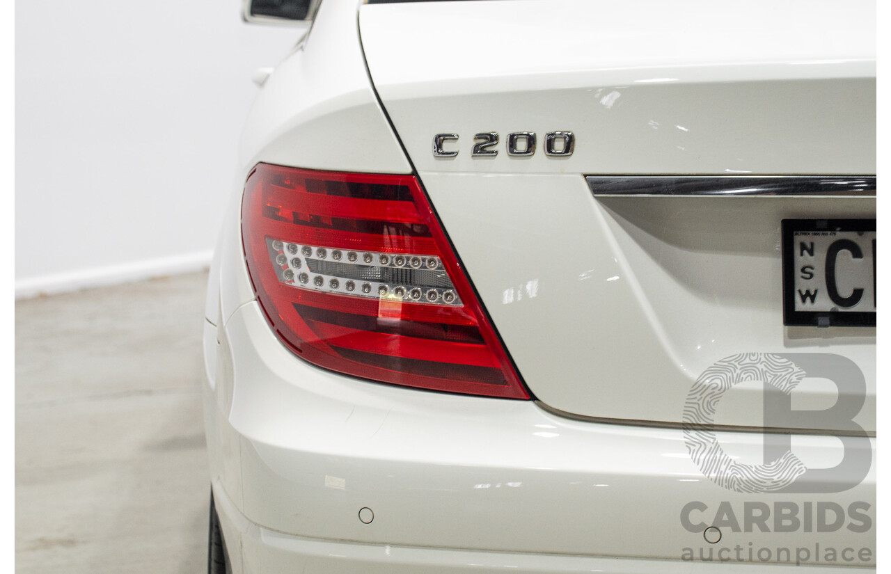 07/2013 Mercedes-Benz C200 BE W204 MY13 4d Sedan White 1.8L