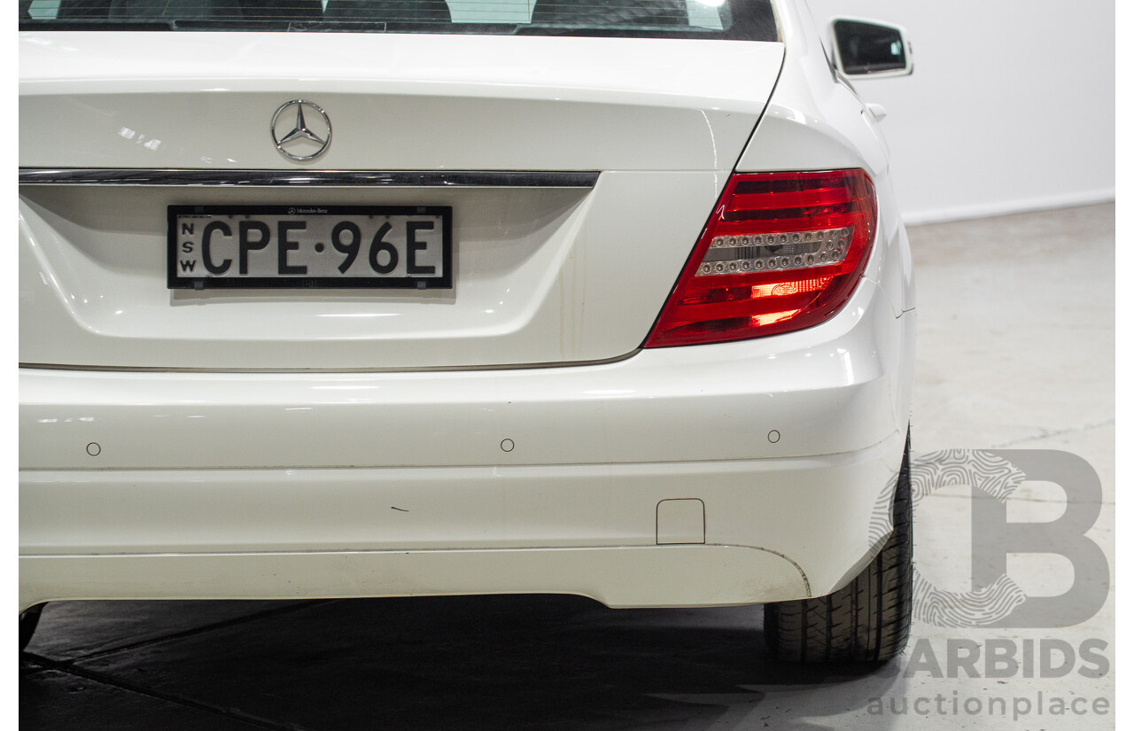 07/2013 Mercedes-Benz C200 BE W204 MY13 4d Sedan White 1.8L