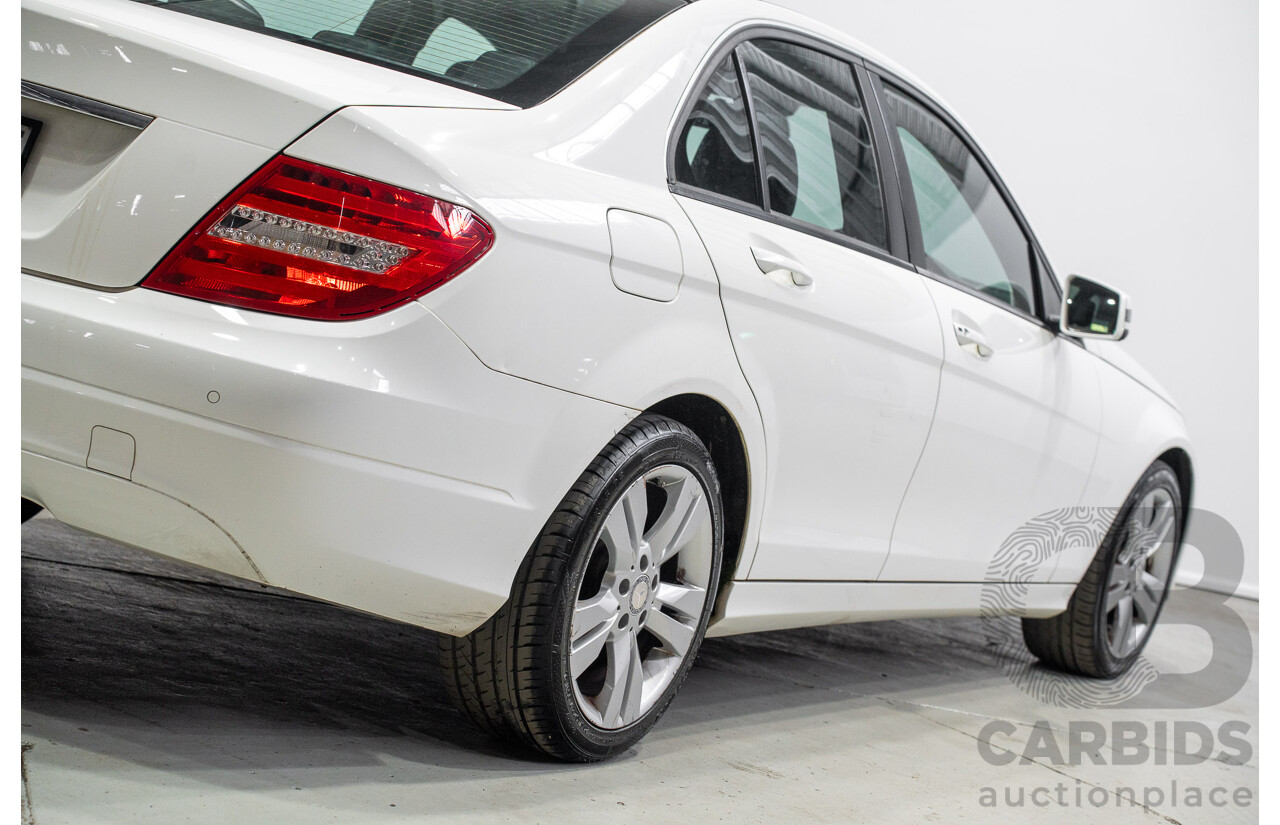 07/2013 Mercedes-Benz C200 BE W204 MY13 4d Sedan White 1.8L