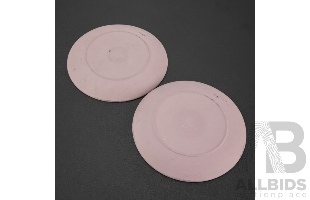 Pair of Wedgewood White on Lilac Display Plates