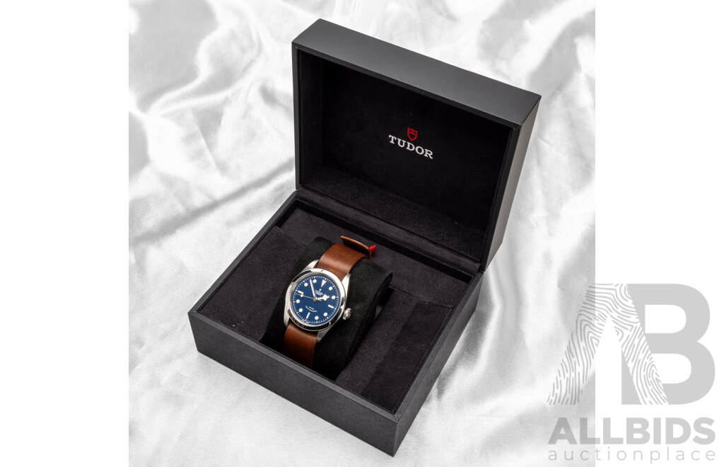 Swiss Made Tudor Heritage Black Bay 41 Blue Face Automatic, Like New Condition with Box & Papers - 79540