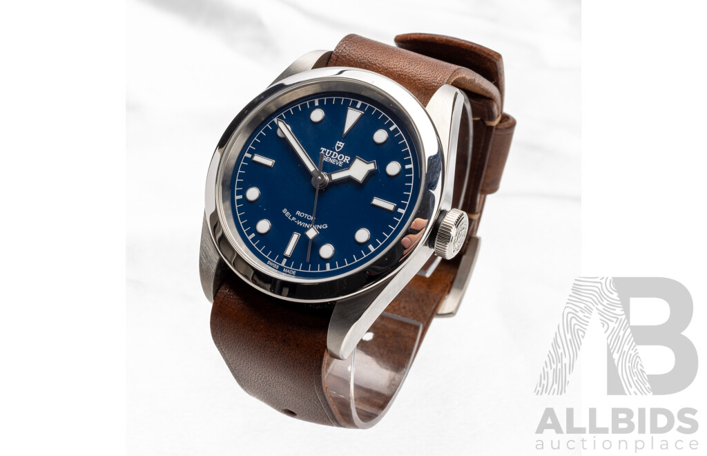Swiss Made Tudor Heritage Black Bay 41 Blue Face Automatic, Like New Condition with Box & Papers - 79540