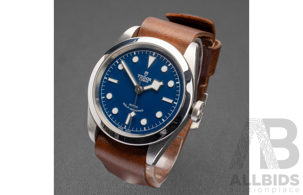 Swiss Made Tudor Heritage Black Bay 41 Blue Face Automatic, Like New Condition with Box & Papers - 79540