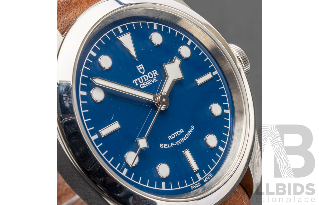 Swiss Made Tudor Heritage Black Bay 41 Blue Face Automatic, Like New Condition with Box & Papers - 79540