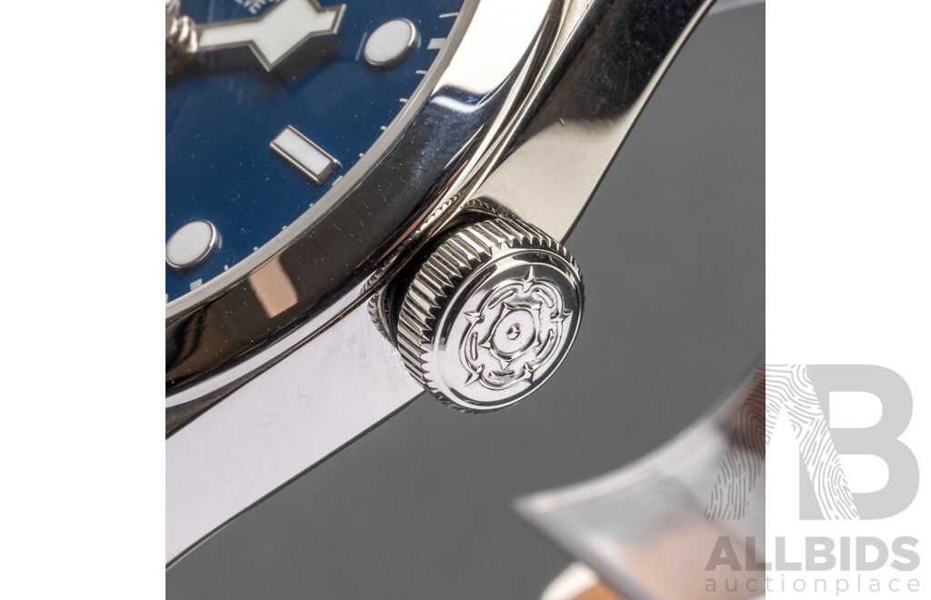 Swiss Made Tudor Heritage Black Bay 41 Blue Face Automatic, Like New Condition with Box & Papers - 79540