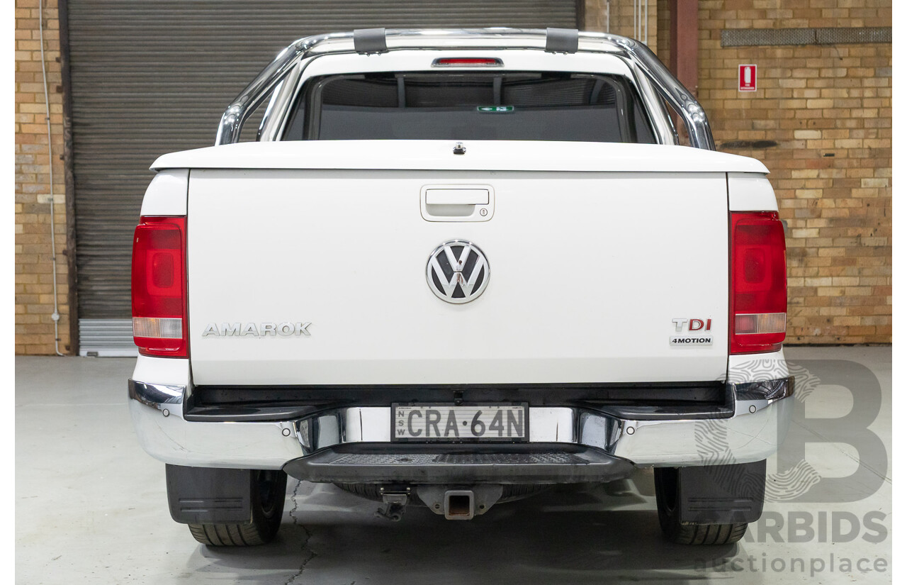 05/2014 Volkswagen Amarok TDI420 HIGHLINE (4x4) 2H MY14 Dual Cab Utility White 2.0L