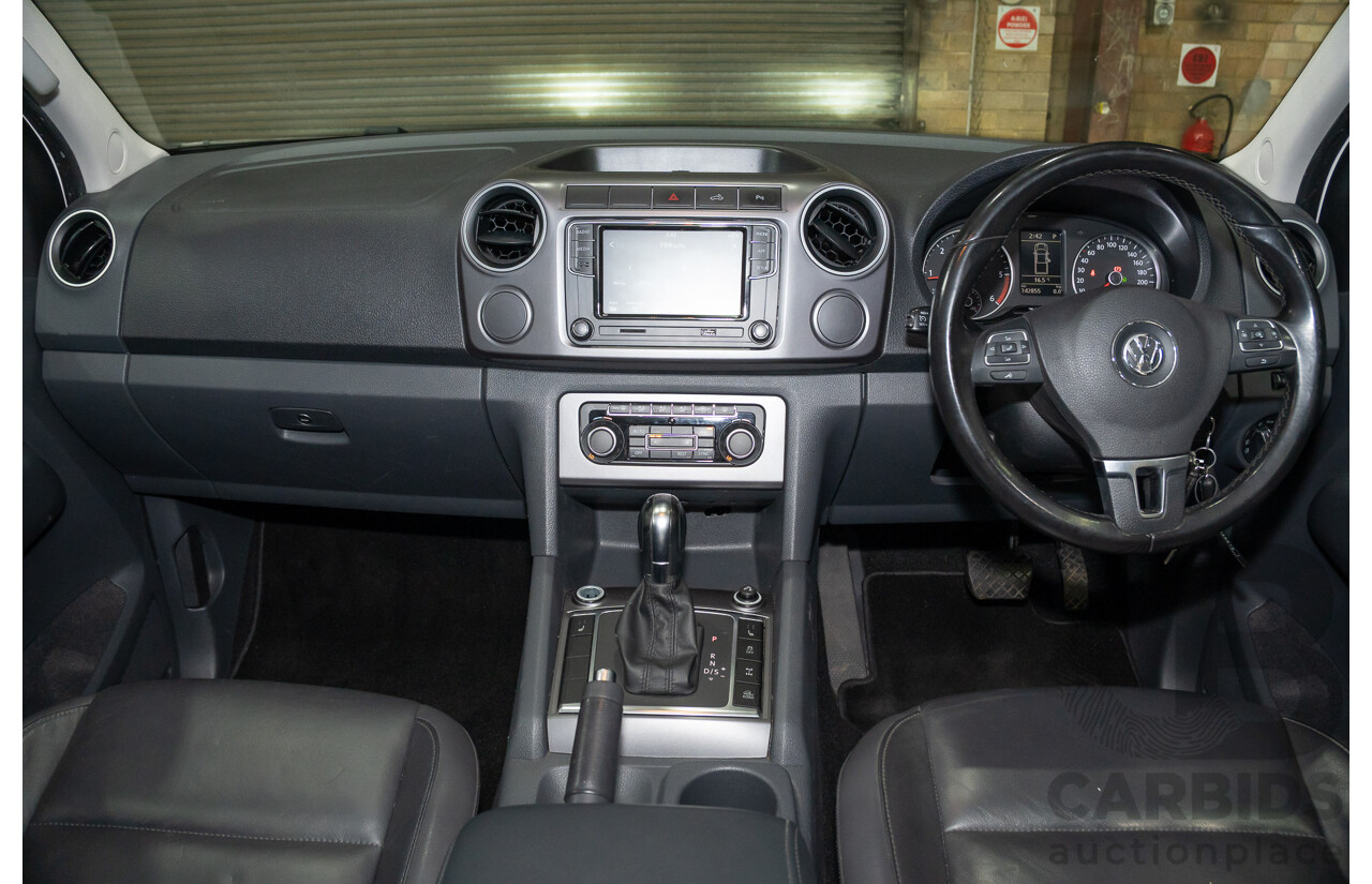 05/2014 Volkswagen Amarok TDI420 HIGHLINE (4x4) 2H MY14 Dual Cab Utility White 2.0L