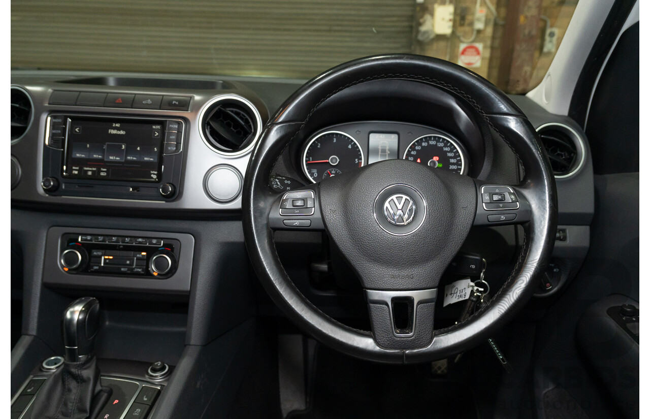 05/2014 Volkswagen Amarok TDI420 HIGHLINE (4x4) 2H MY14 Dual Cab Utility White 2.0L