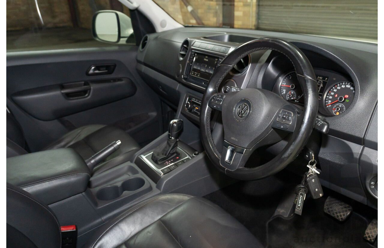 05/2014 Volkswagen Amarok TDI420 HIGHLINE (4x4) 2H MY14 Dual Cab Utility White 2.0L