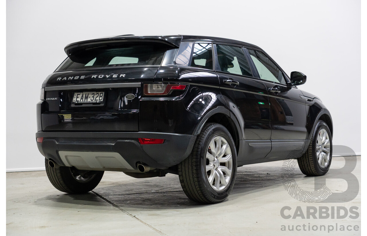 03/2019 Range Rover Evoque Td4 110KW SE (AWD) L538 MY19 5d Wagon Santorini Black 2.0L