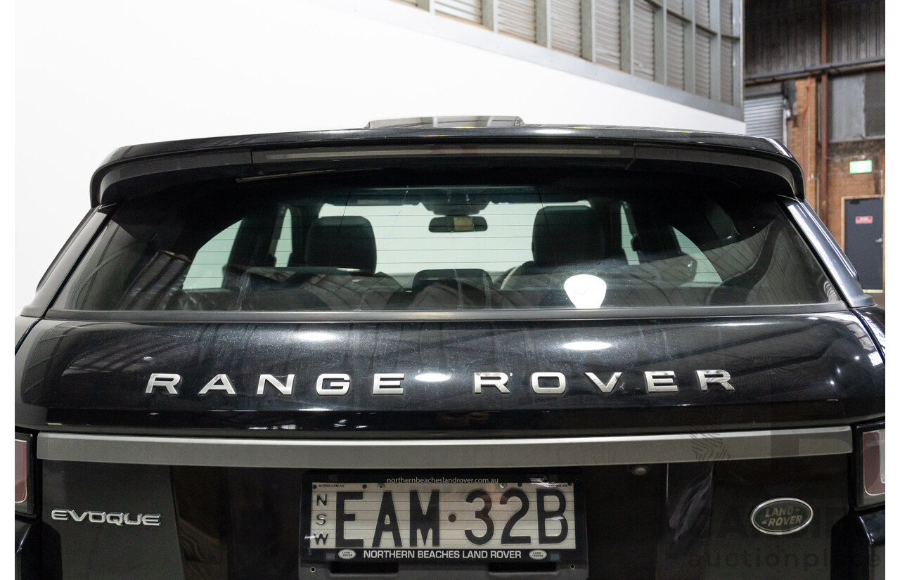 03/2019 Range Rover Evoque Td4 110KW SE (AWD) L538 MY19 5d Wagon Santorini Black 2.0L