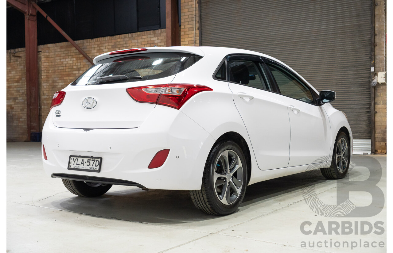 05/2015 Hyundai I30 ACTIVE X GD3 SERIES 2 5d Hatchback White 1.8L