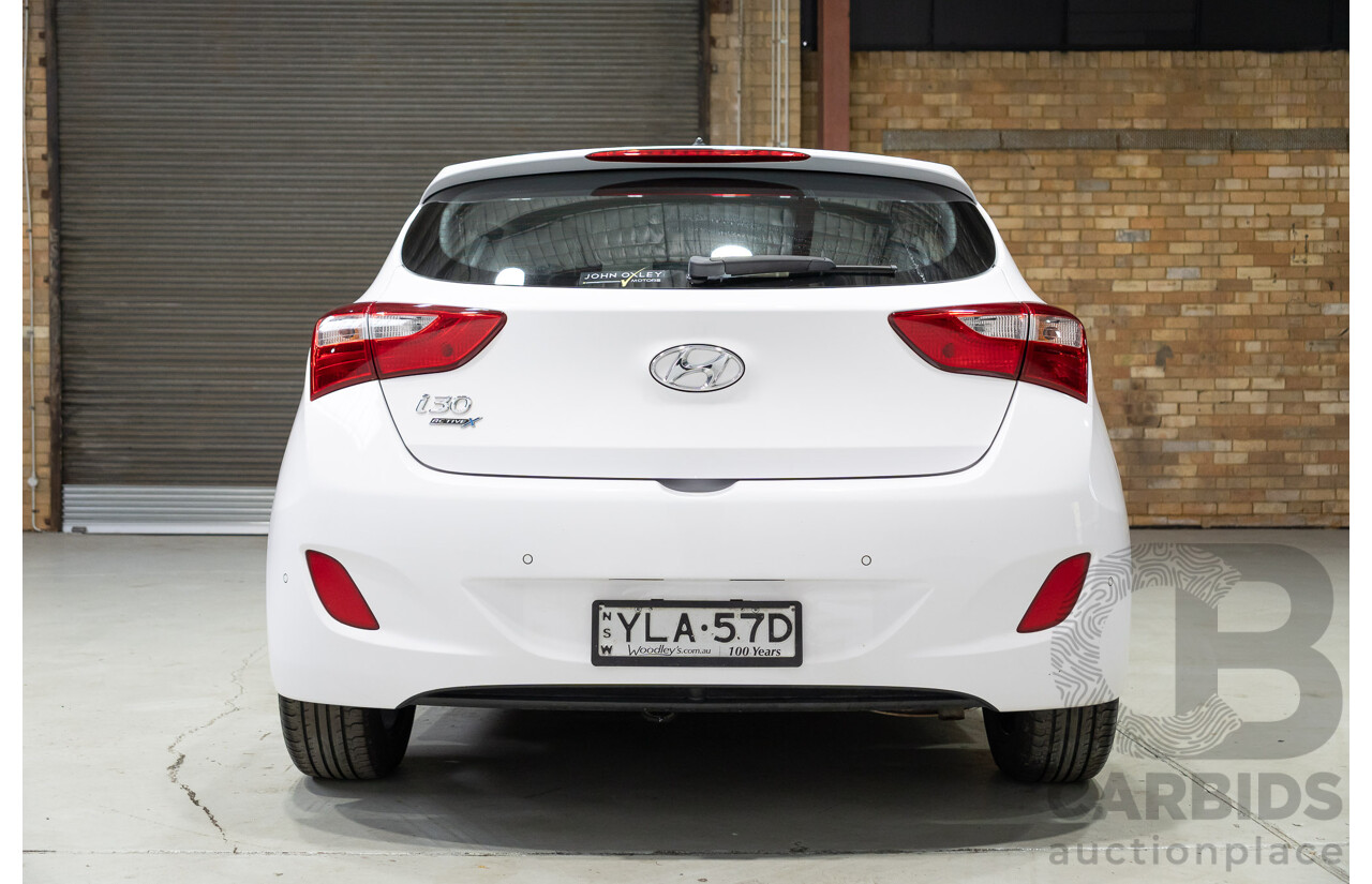 05/2015 Hyundai I30 ACTIVE X GD3 SERIES 2 5d Hatchback White 1.8L